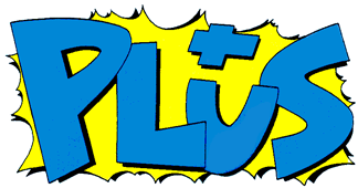 The Plus+ logo in the 1990s